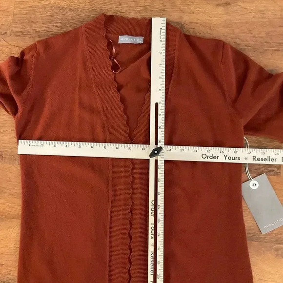 Evolution Open Front Long Sleeve Womens Sweater Cardigan‎ Size Small Petite NWT - Picture 4 of 6